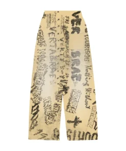 VERTABRAE- Ivory Graffiti SweatsPants