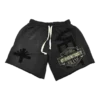 Vertabrae Black Double Emblem Shorts